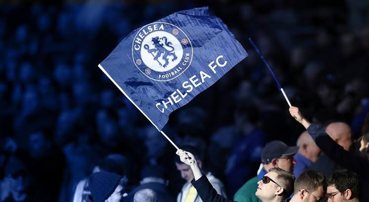 Chelsea flag raised high